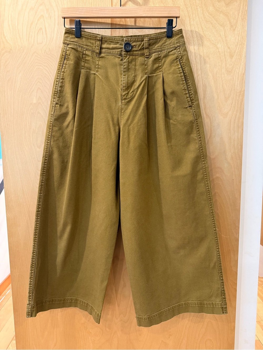 Madewell Mustard-Brown High-Waist Casual Pants